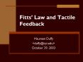 Fitts Law and Tactile Feedback