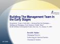 Building The Management Team In the Early Stages