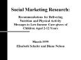 Social Marketing Research: