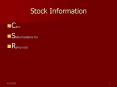 Stock Information
