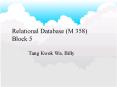 Relational Database M 358 Block 5