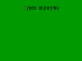 Types of poems
