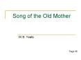 Song of the Old Mother