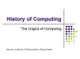 History of Computing