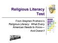 Religious Literacy Test