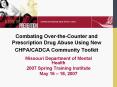 Combating OvertheCounter and Prescription Drug Abuse Using New CHPACADCA Community Toolkit