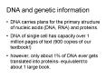 DNA and genetic information