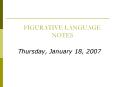 FIGURATIVE LANGUAGE NOTES