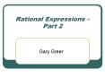 Rational Expressions Part 2