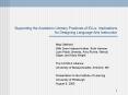 Supporting the Academic Literacy Practices of ELLs: Implications for Designing Language Arts Instruc