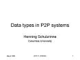 Data types in P2P systems