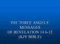 THE THREE ANGELS' MESSAGES