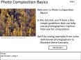 Photo Composition Basics