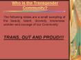 Who is the Transgender Community