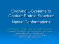 Evolving LSystems to Capture Protein Structure Native Conformations