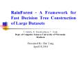 RainForest A Framework for Fast Decision Tree Construction of Large Datasets