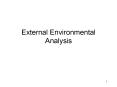 External Environmental Analysis