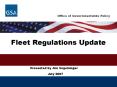Fleet Regulations Update