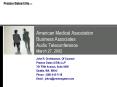 American Medical Association Business Associates Audio Teleconference March 27, 2002