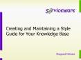 Creating and Maintaining a Style Guide for Your Knowledge Base