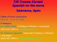 CIE Course Abroad Spanish on the move