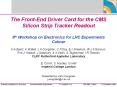 The FrontEnd Driver Card for the CMS Silicon Strip Tracker Readout 8th Workshop on Electronics for L