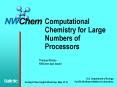 Computational Chemistry for Large Numbers of Processors