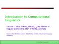 Introduction to Computational Linguistics