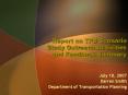 Report on TPB Scenario Study Outreach Activities and Feedback Summary