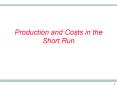 Production and Costs in the Short Run