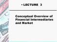 Conceptual Overview of Financial Intermediaries and Market