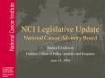 NCI Legislative Update National Cancer Advisory Board