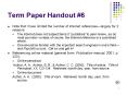 Term Paper Handout