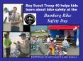 Boy Scout Troop 40 helps kids learn about bike safety at the
