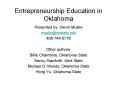 Entrepreneurship Education in Oklahoma