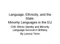Language, Ethnicity, and the State: Minority Languages in the EU