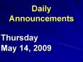 Daily Announcements