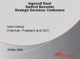 Ingersoll Rand Sanford Bernstein Strategic Decisions Conference