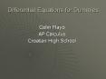 Differential Equations for Dummies