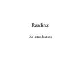 Reading: