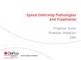 Spinal Deformity Pathologies and Treatments