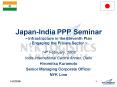 JapanIndia PPP Seminar Infrastructure in the Eleventh Plan Engaging the Private Sector