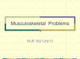 Musculoskeletal Problems