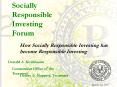 Socially Responsible Investing Forum