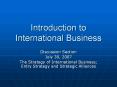 Introduction to International Business