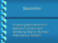 Speciation