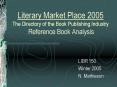 Literary Market Place 2005 The Directory of the Book Publishing Industry Reference Book Analysis