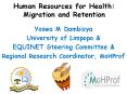 Human Resources for Health: Migration and Retention