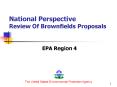 National Perspective Review Of Brownfields Proposals