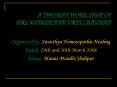 A TWO-DAY WORK-SHOP OF DRS. DINESH AND URVI CHAUHAN